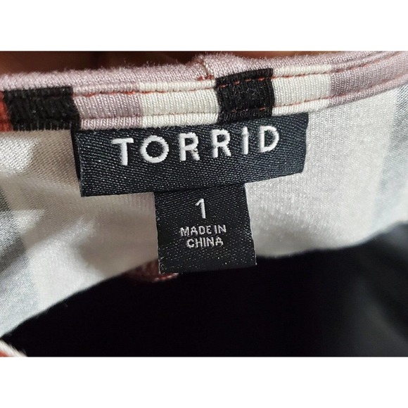 Torrid Women Multicolor Rayon Round Neck Sleeveless Knee Length Dress Small - Picture 7 of 13